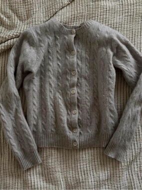 Brandy grey Button-Front Sweater